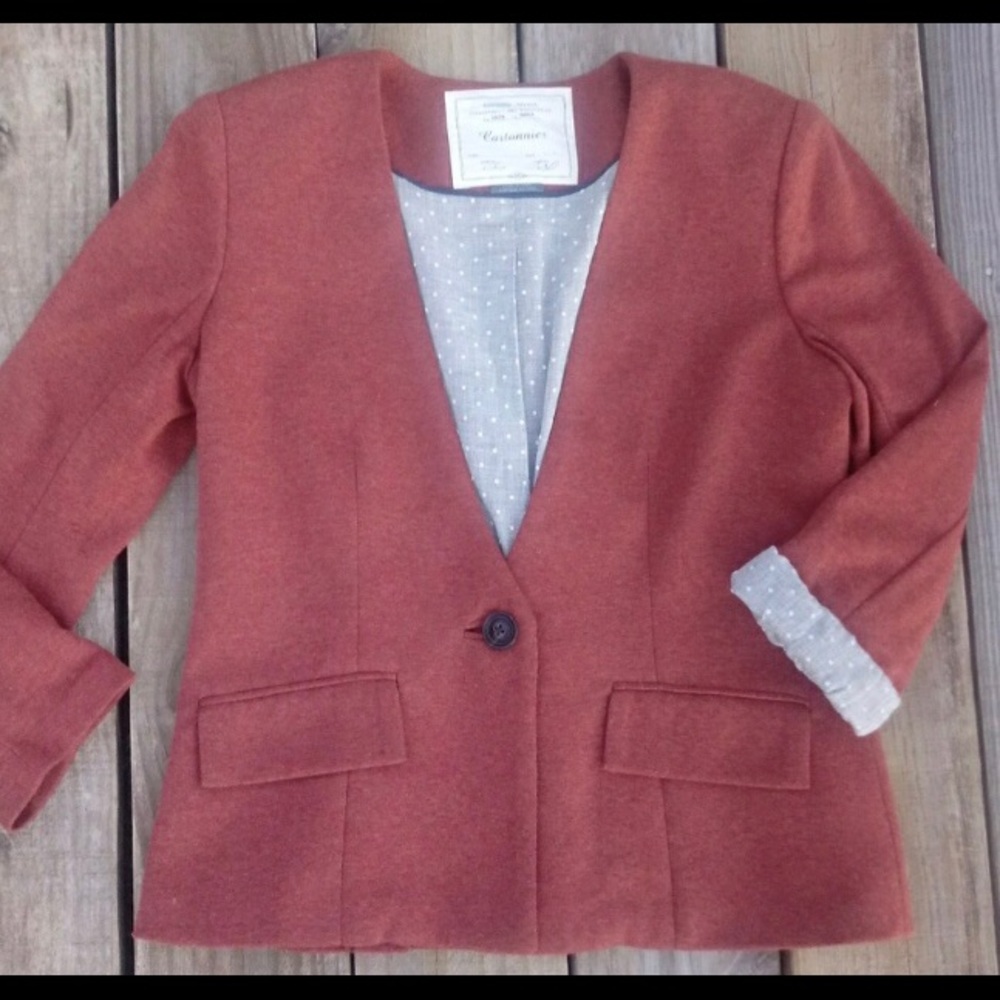 Cartonnier Blazer Rust Red Cotton